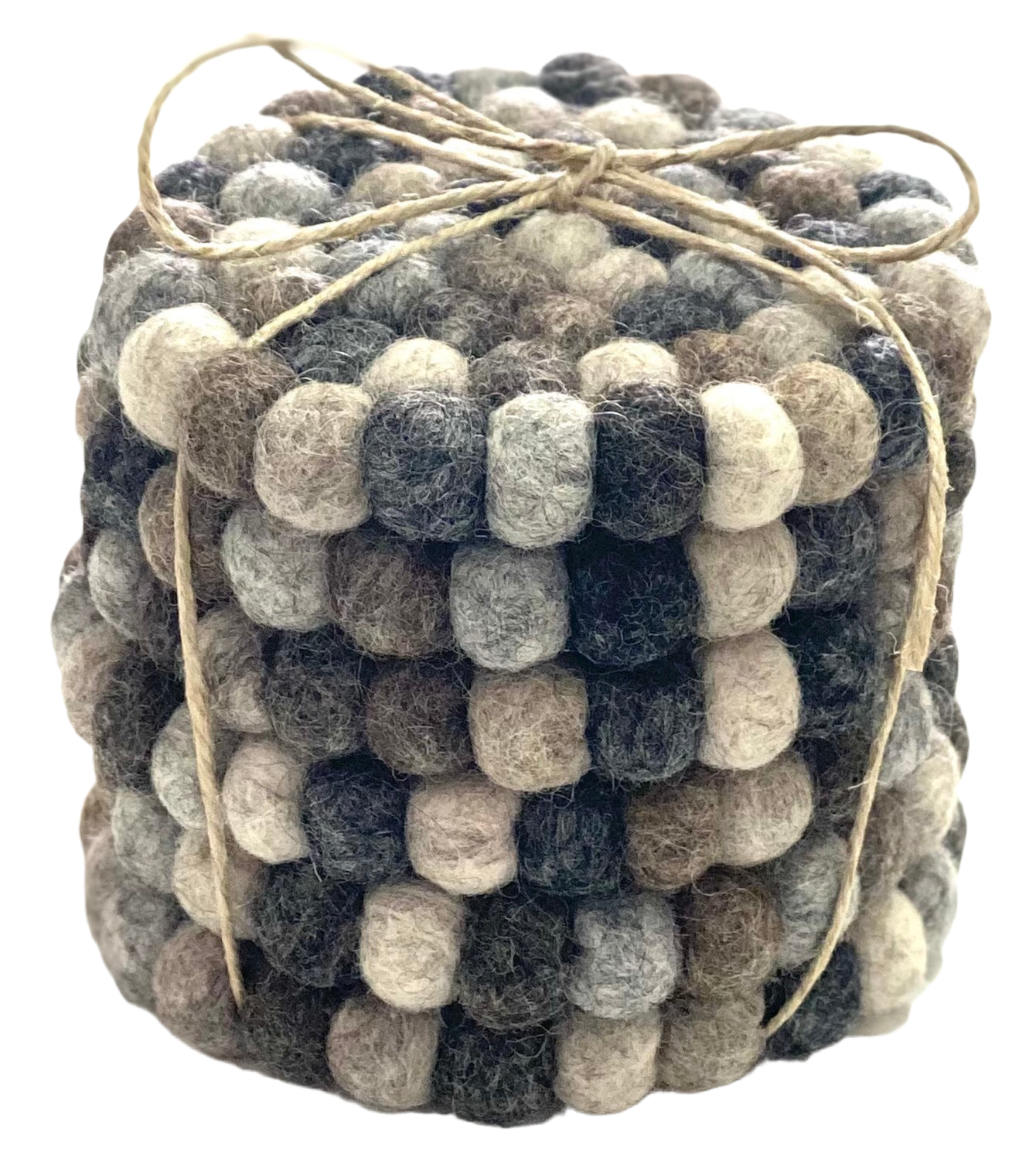 ethik felt ball coaster || natural dye