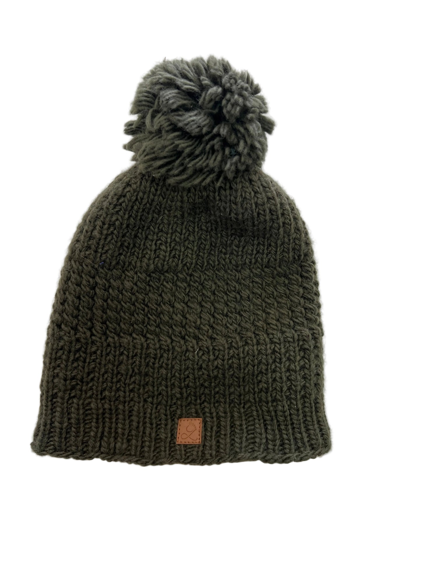 ethik merino wool || single knit pom pom beanie with "sherpa lining"
