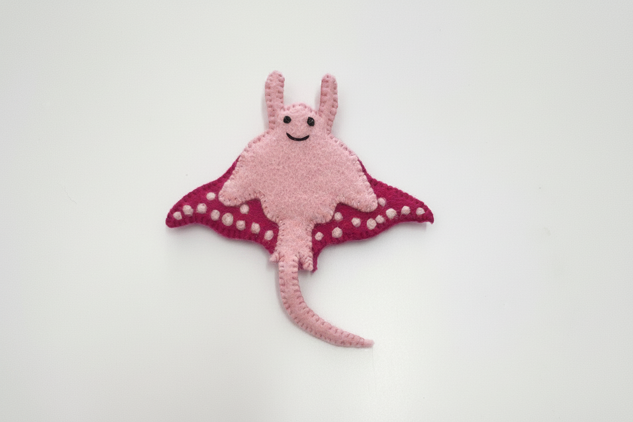 ethik felt || stingray finger-puppet set of 2