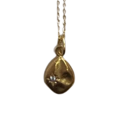 Jaipur gold jewellery || signet stone drop necklace