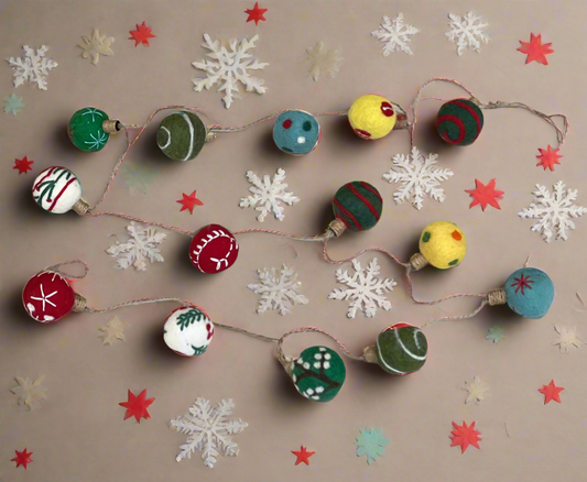 ethik felt || xmas bauble garland