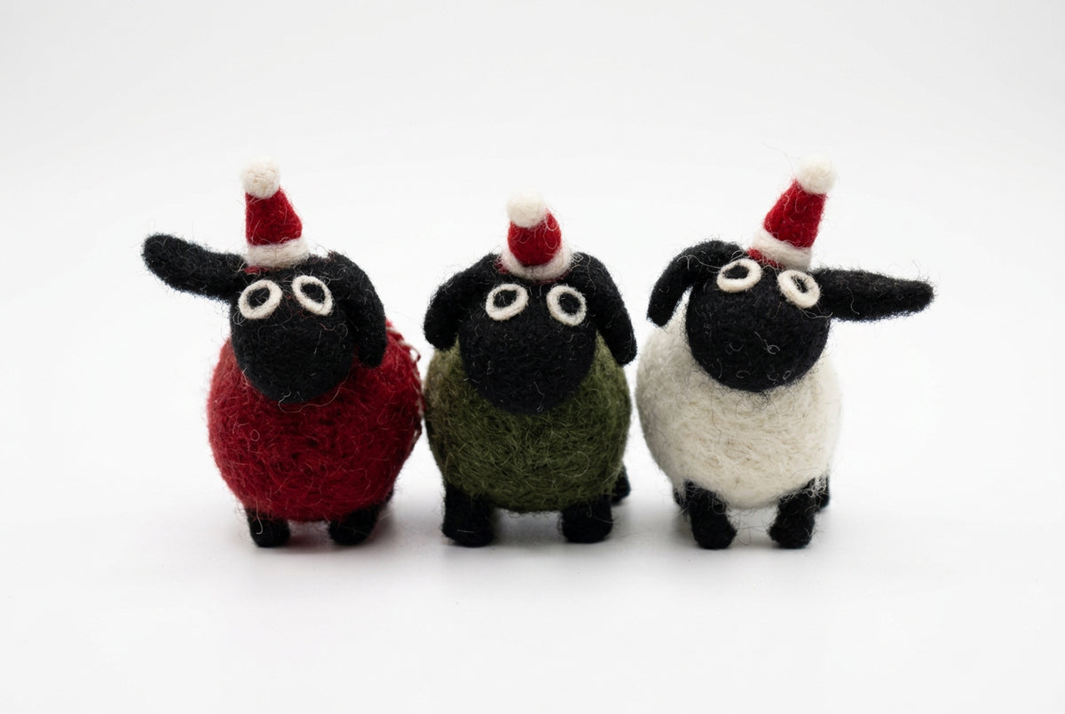 ethik felt || xmas black face sheep decoration