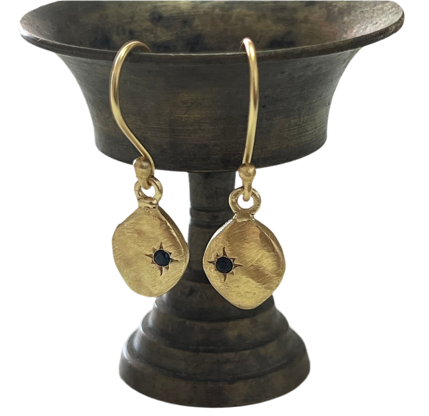 Jaipur gold jewellery || signet stone drop earring
