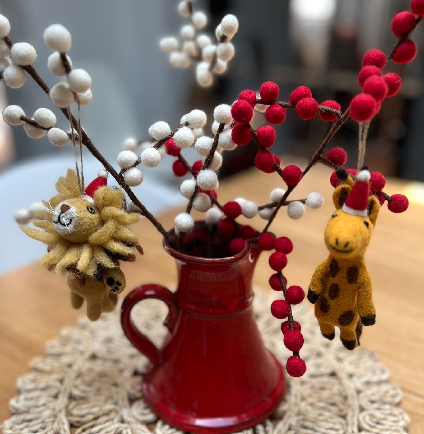 ethik felt || african animal xmas decorations