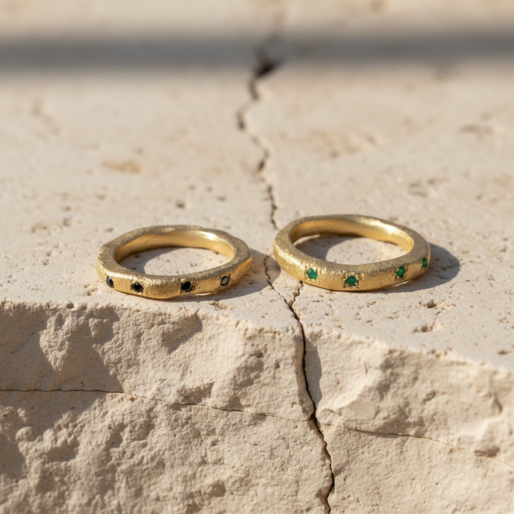 Jaipur gold jewellery || 4 stone wabi sabi ring
