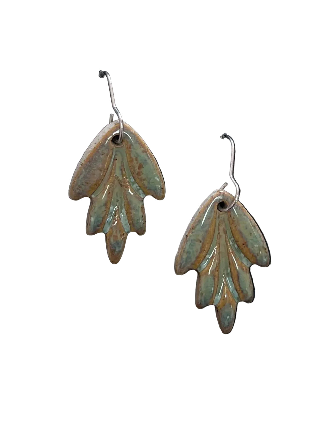 warby range || ceramic earrings || leaf