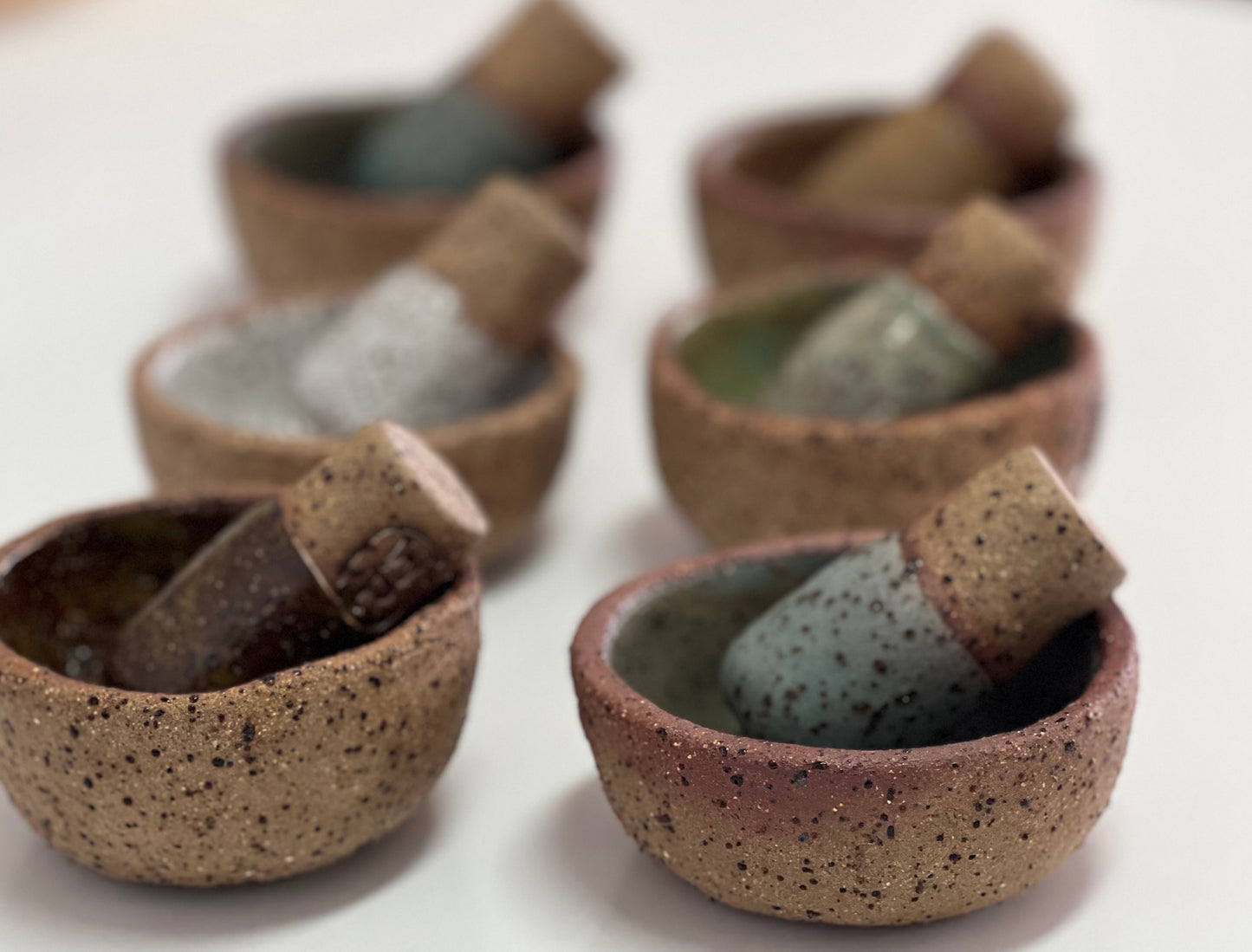 mini ceramic mortar and pestle