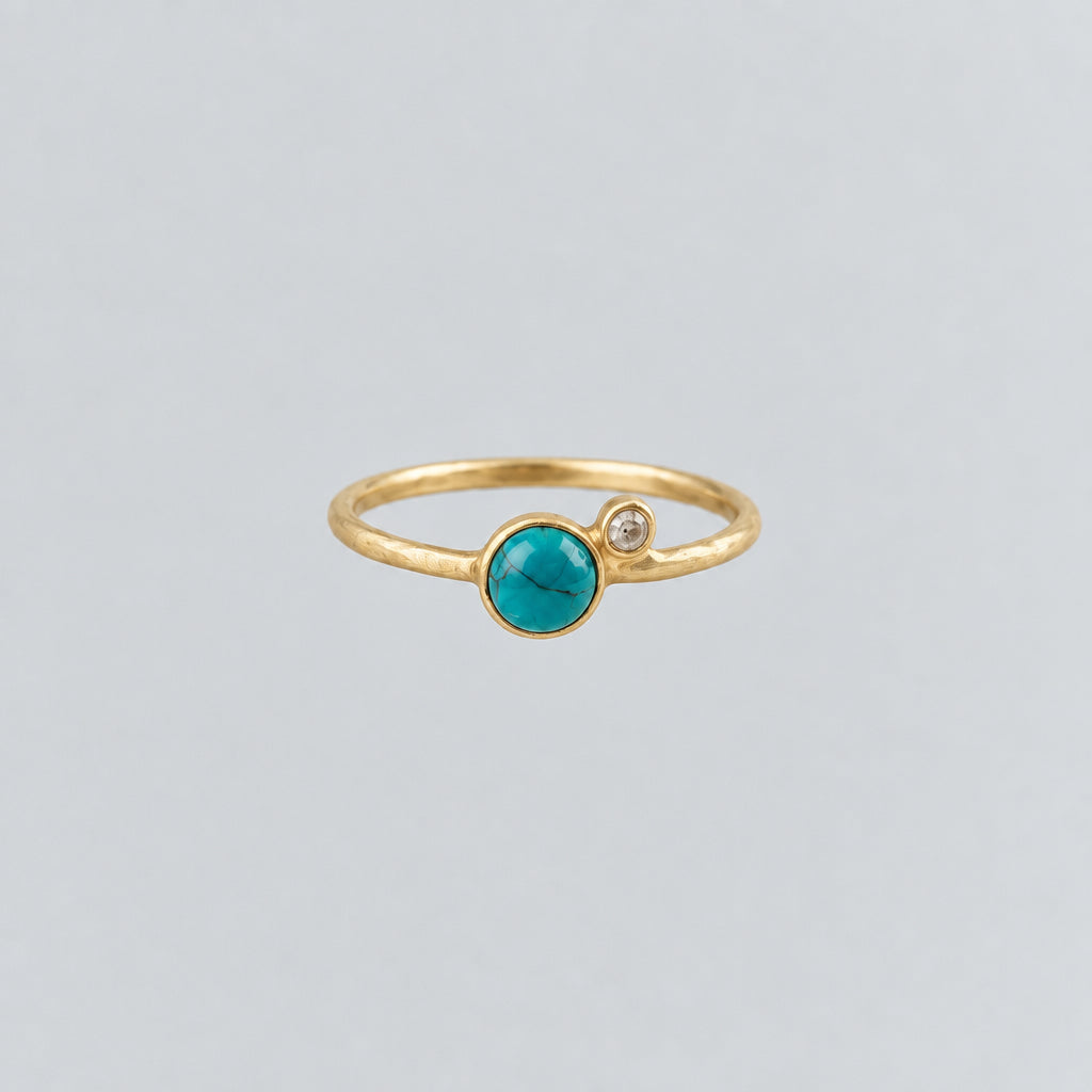 Jaipur gold || double stone ring