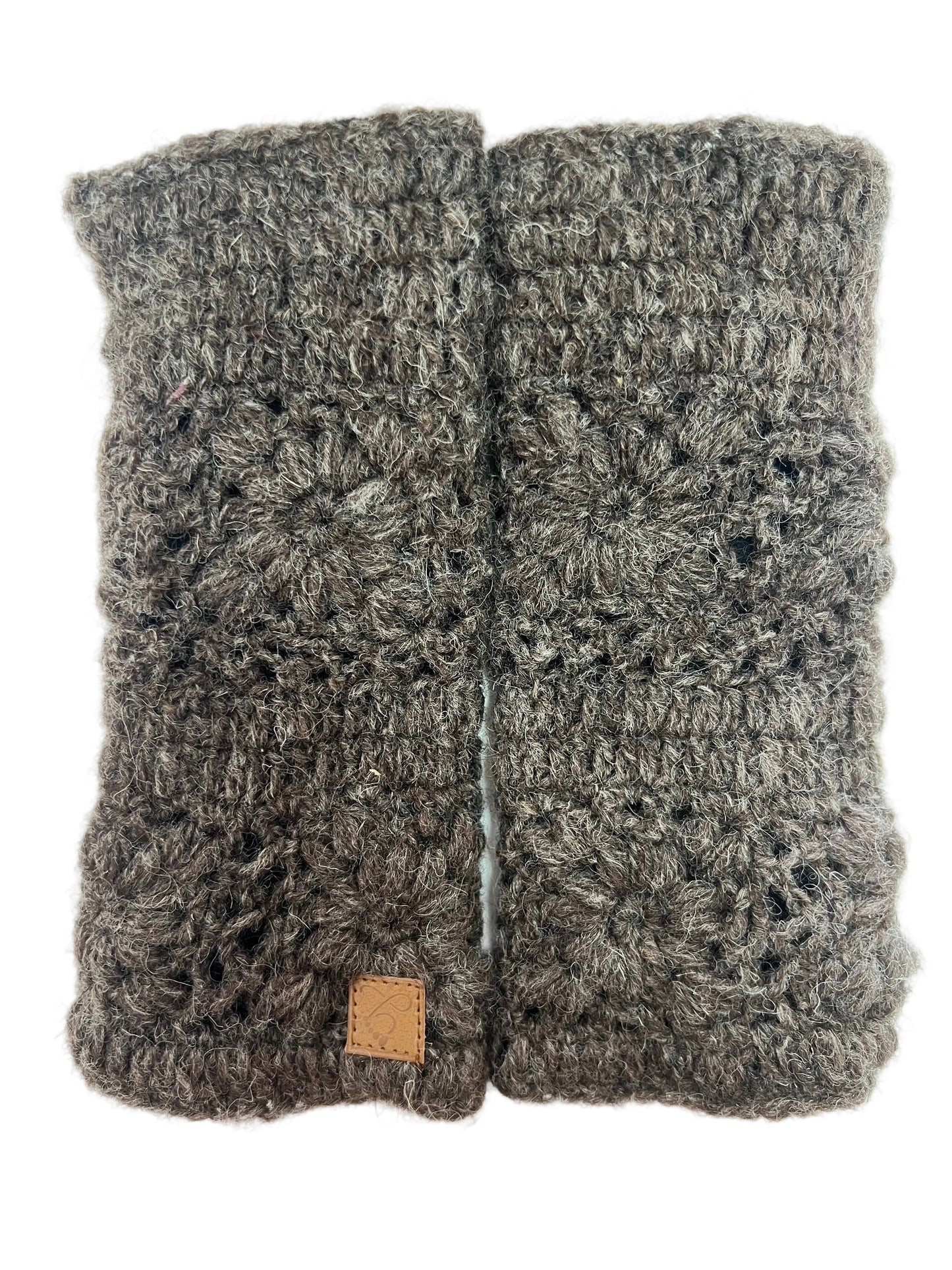 Crochet wool handwarmers
