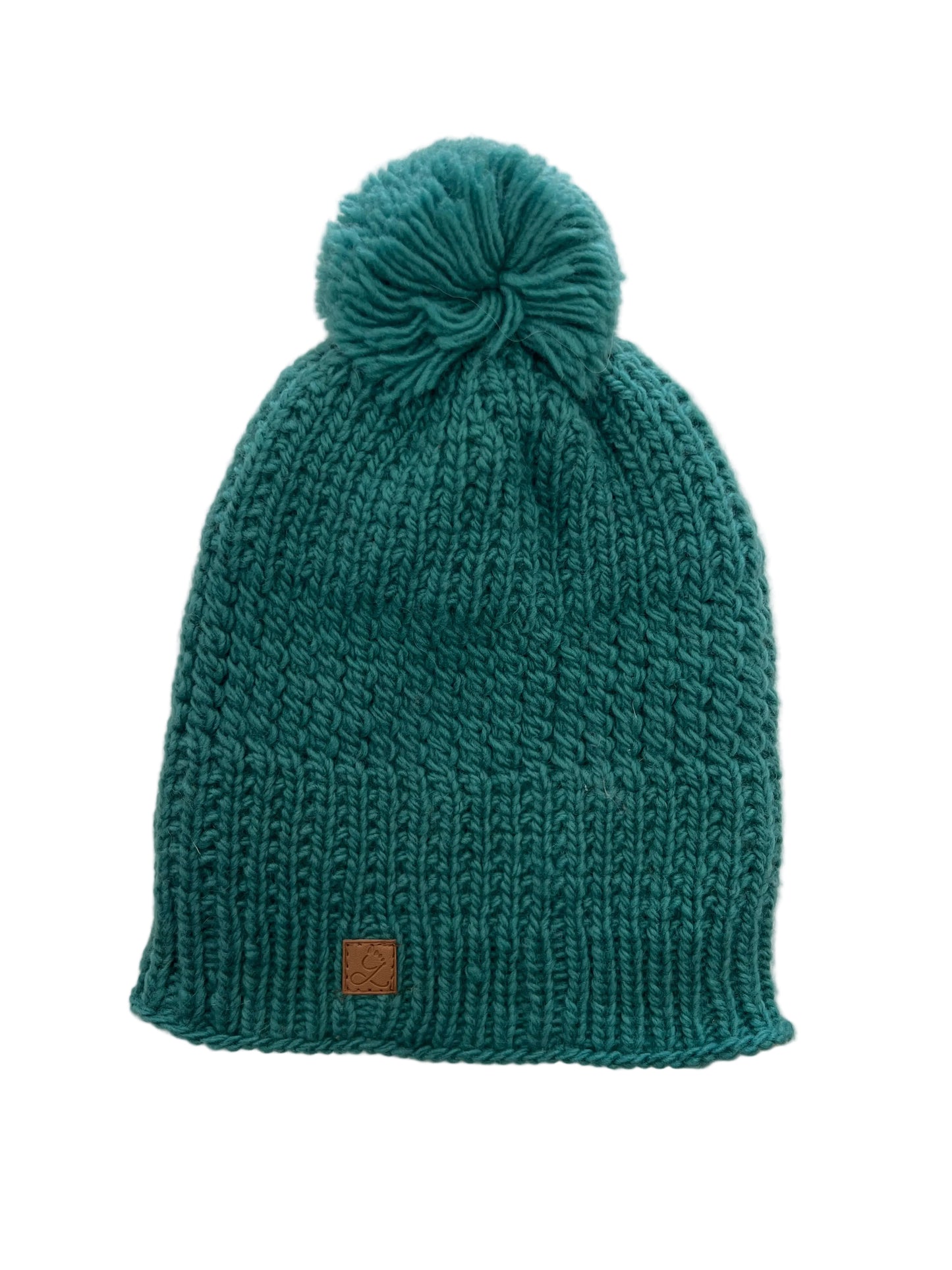 ethik merino wool || single knit pom pom beanie with "sherpa lining"