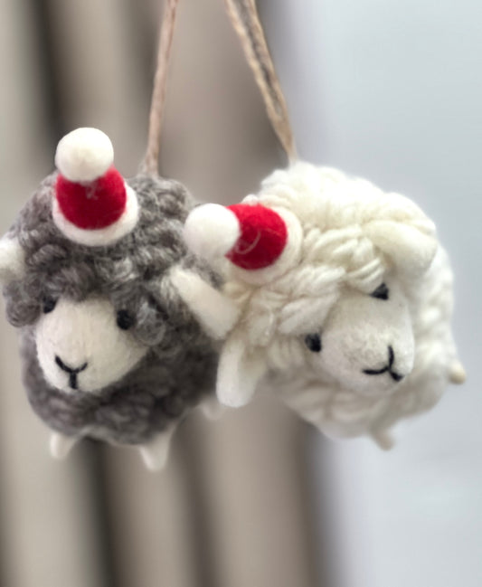 ethik felt || thick loop xmas sheep decoration