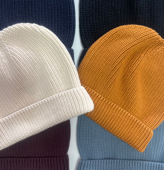 anona organic cotton || knit unisex beanie