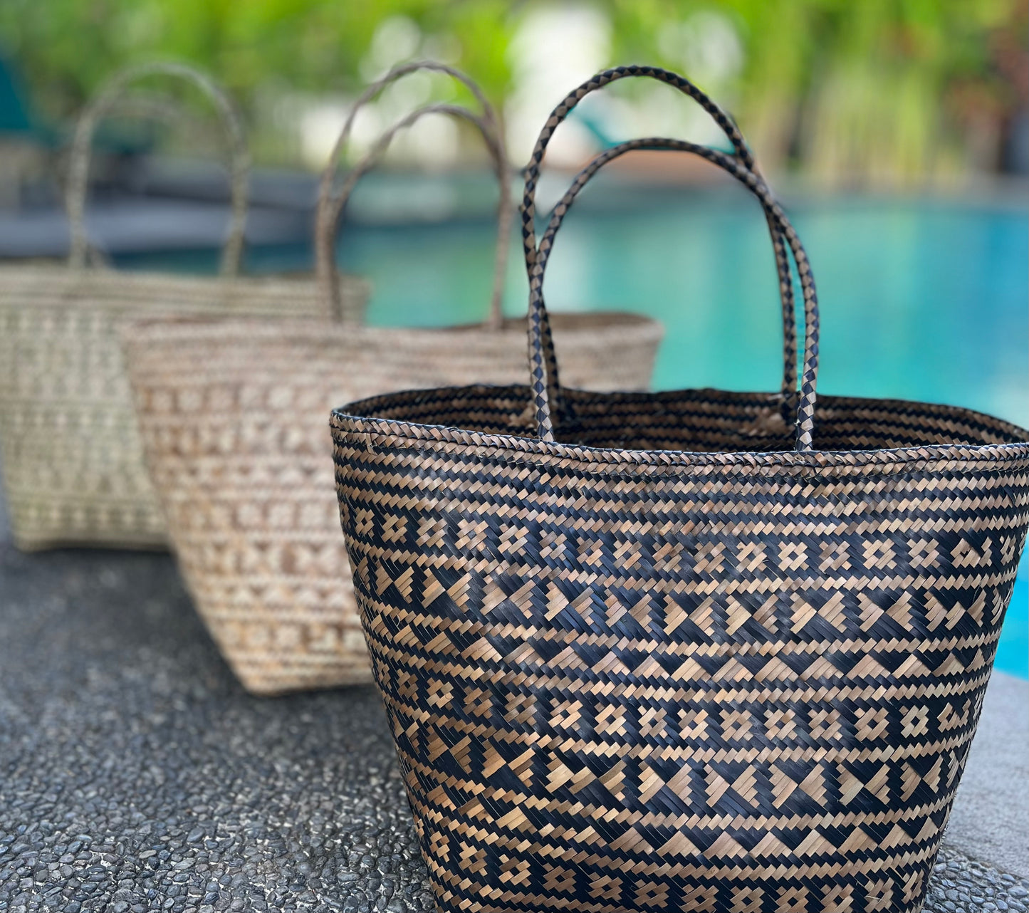 “Pandan leaf” beach basket