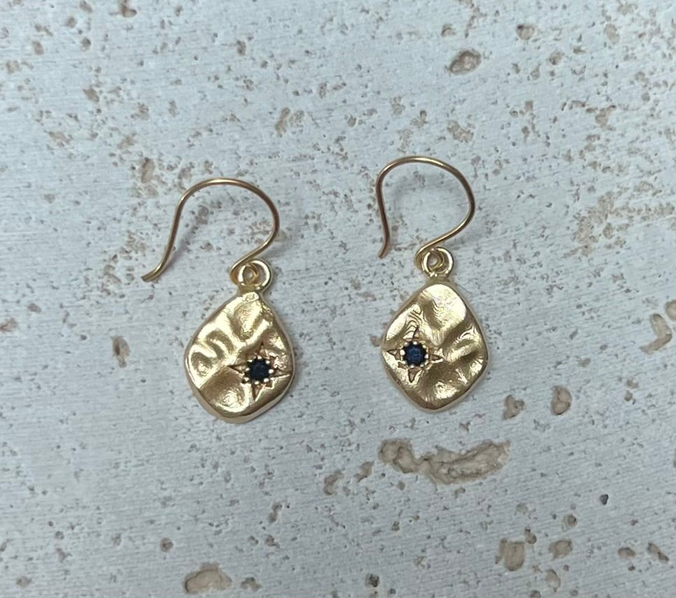Jaipur gold jewellery || signet stone drop earring