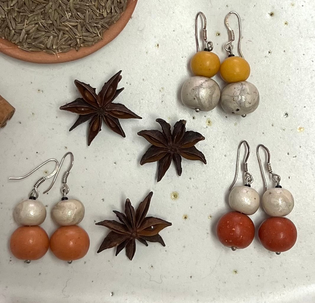 Samunnat jewellery ||double bead spice earrings