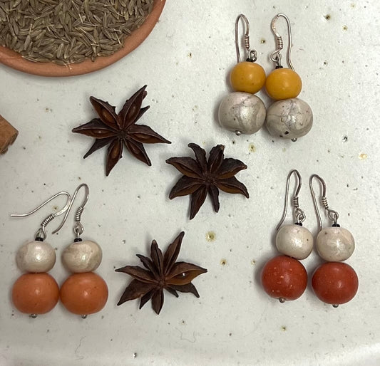 Samunnat jewellery ||double bead spice earrings