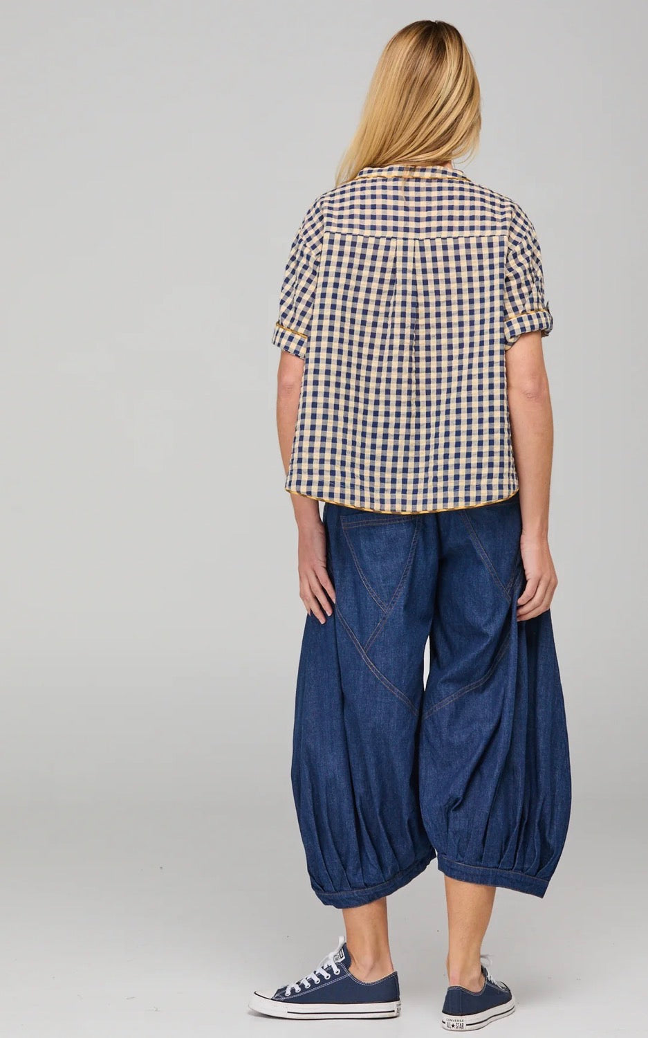 boomshankar || guru pants|| dark denim contrast stitching
