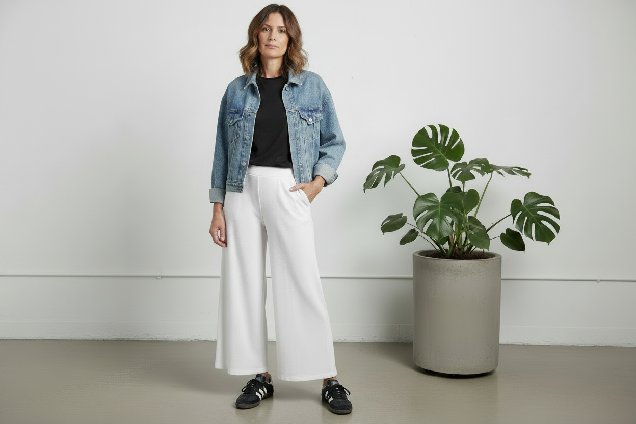 ethik organic cotton || wide leg pants