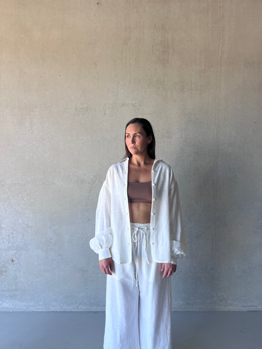ethik cotton || madeline button up shirt