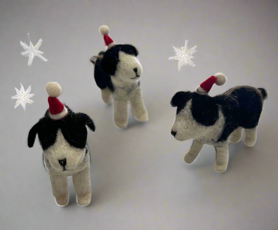 ethik felt || border collie xmas decoration