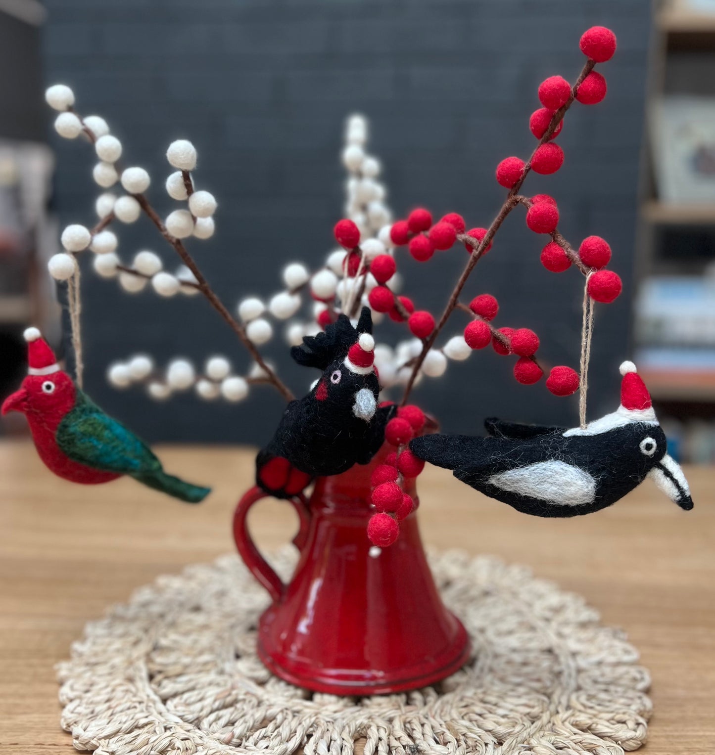 ethik felt || aussie bird xmas decorations