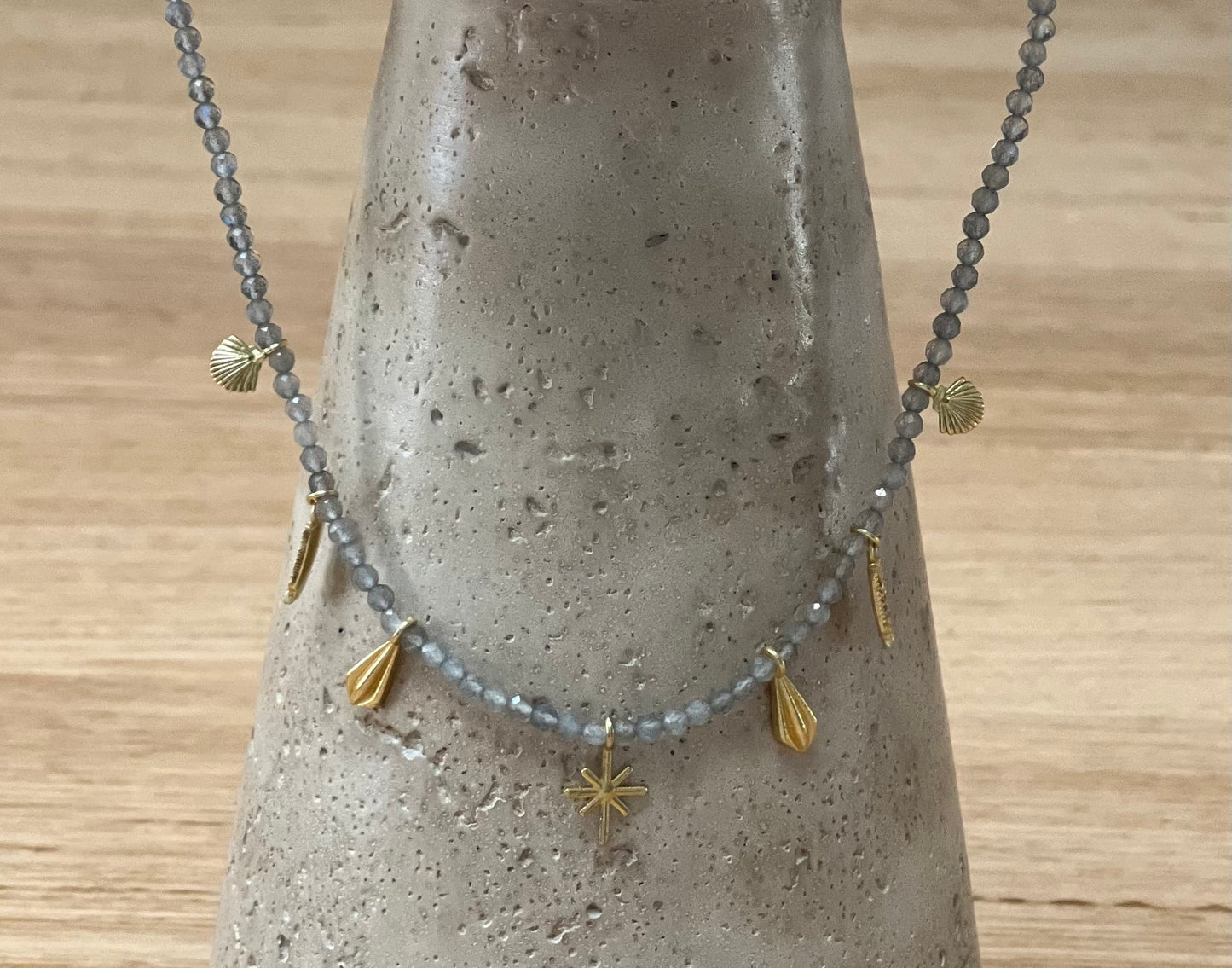 Jaipur gold || 7 charm necklace