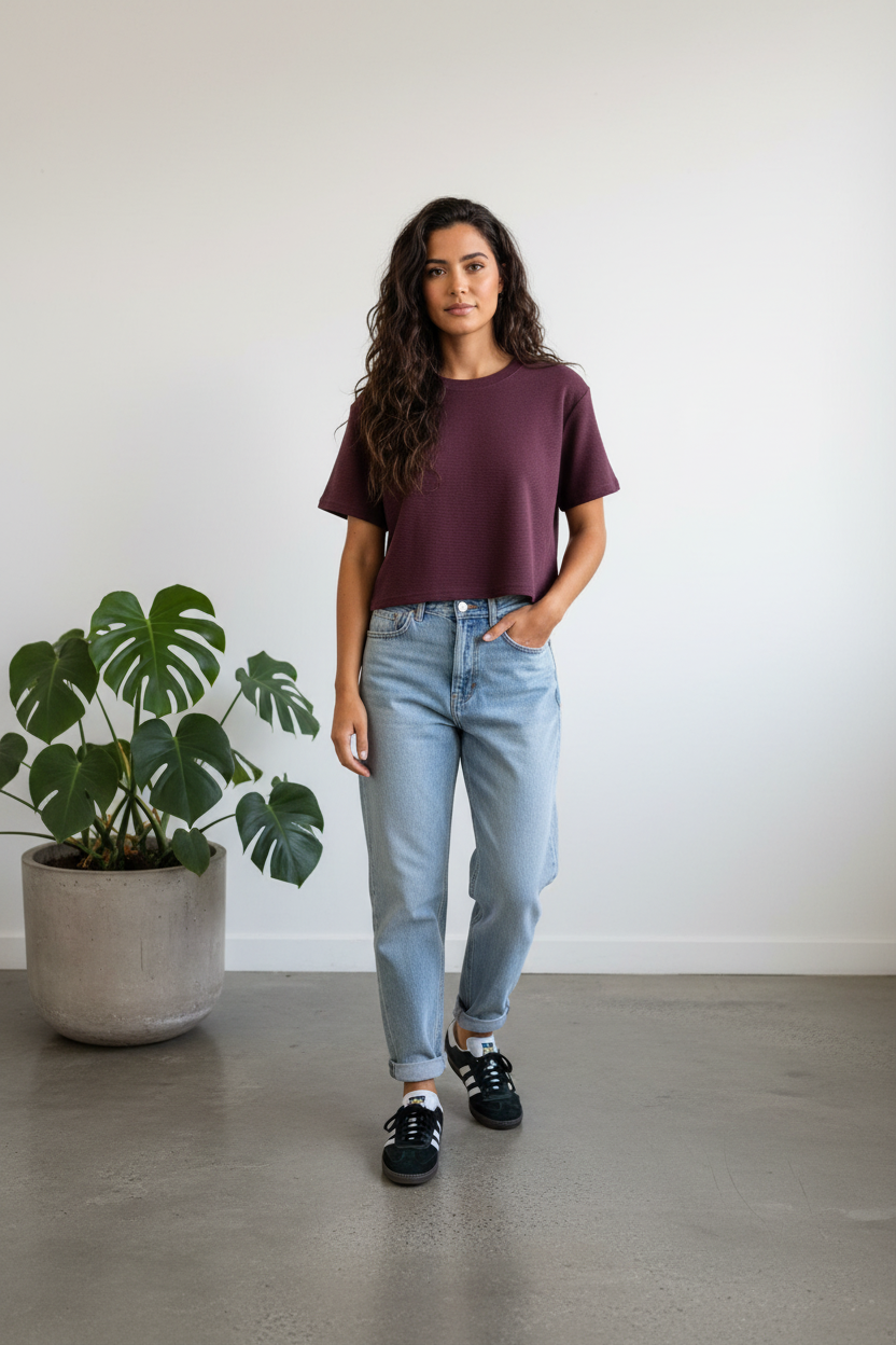 ethik organic cotton || oversized cropped tee