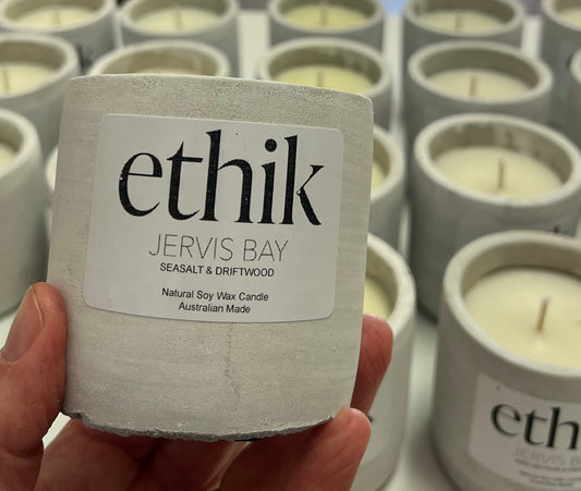 ethik jervis bay || single wick small concrete candle