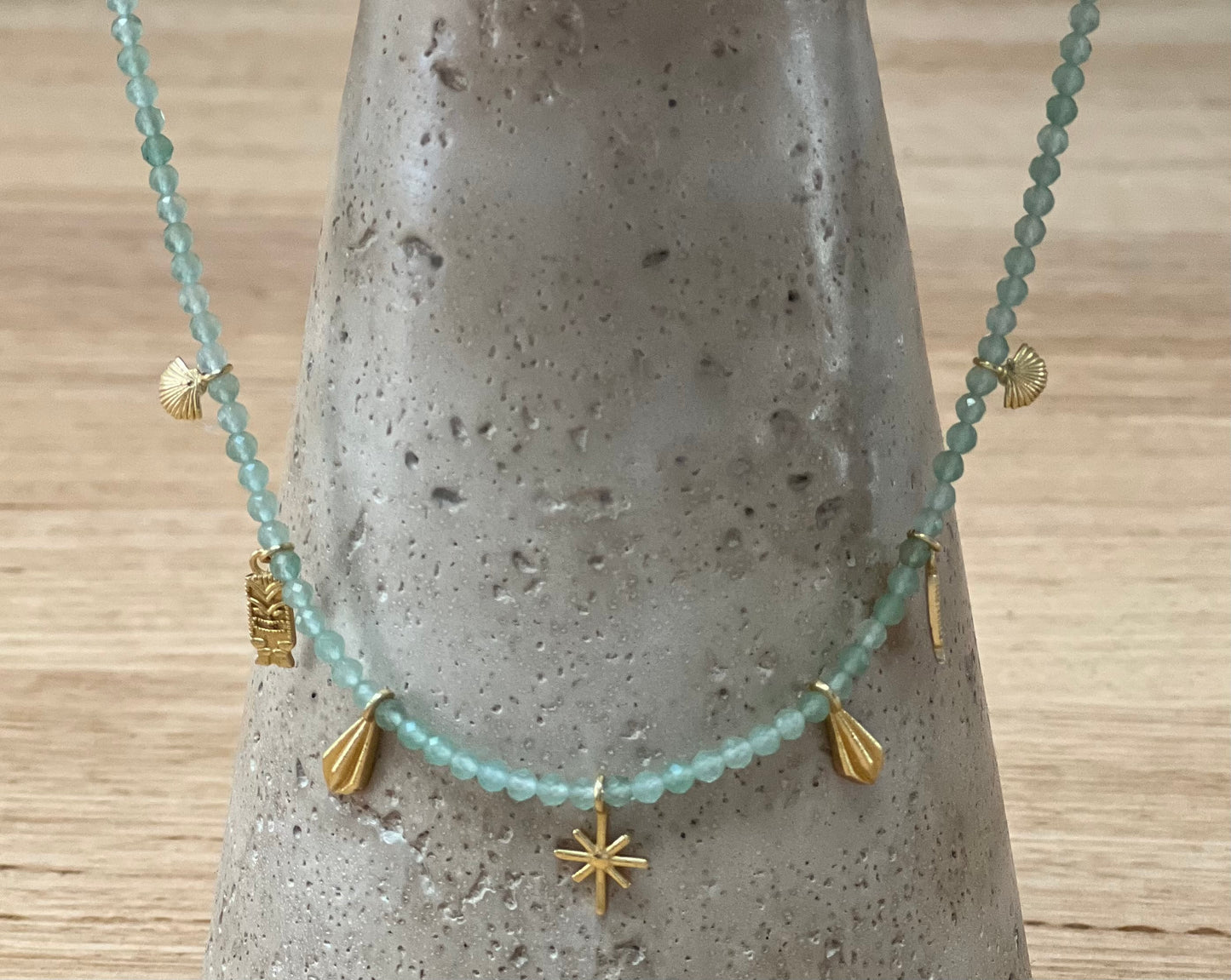 Jaipur gold || 7 charm necklace