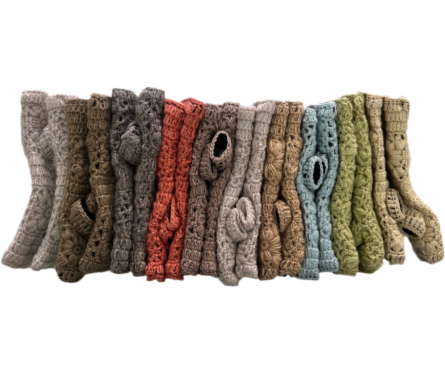 Crochet wool handwarmers