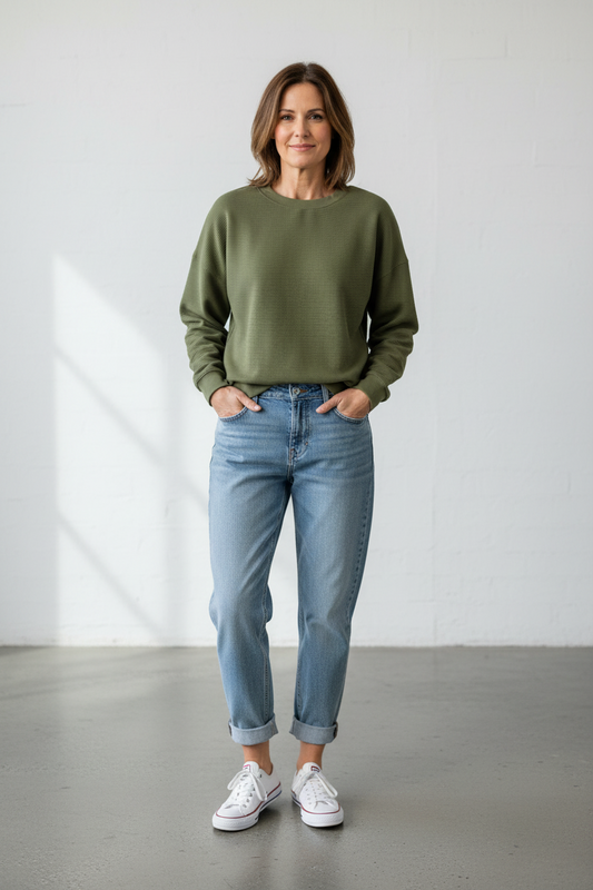 ethik organic cotton || oversized jumper || corduroy