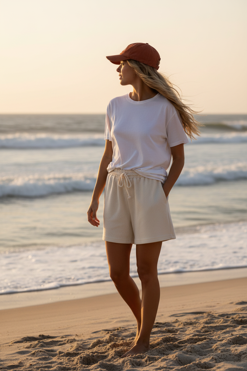 ethik organic cotton || comfy draw string shorts