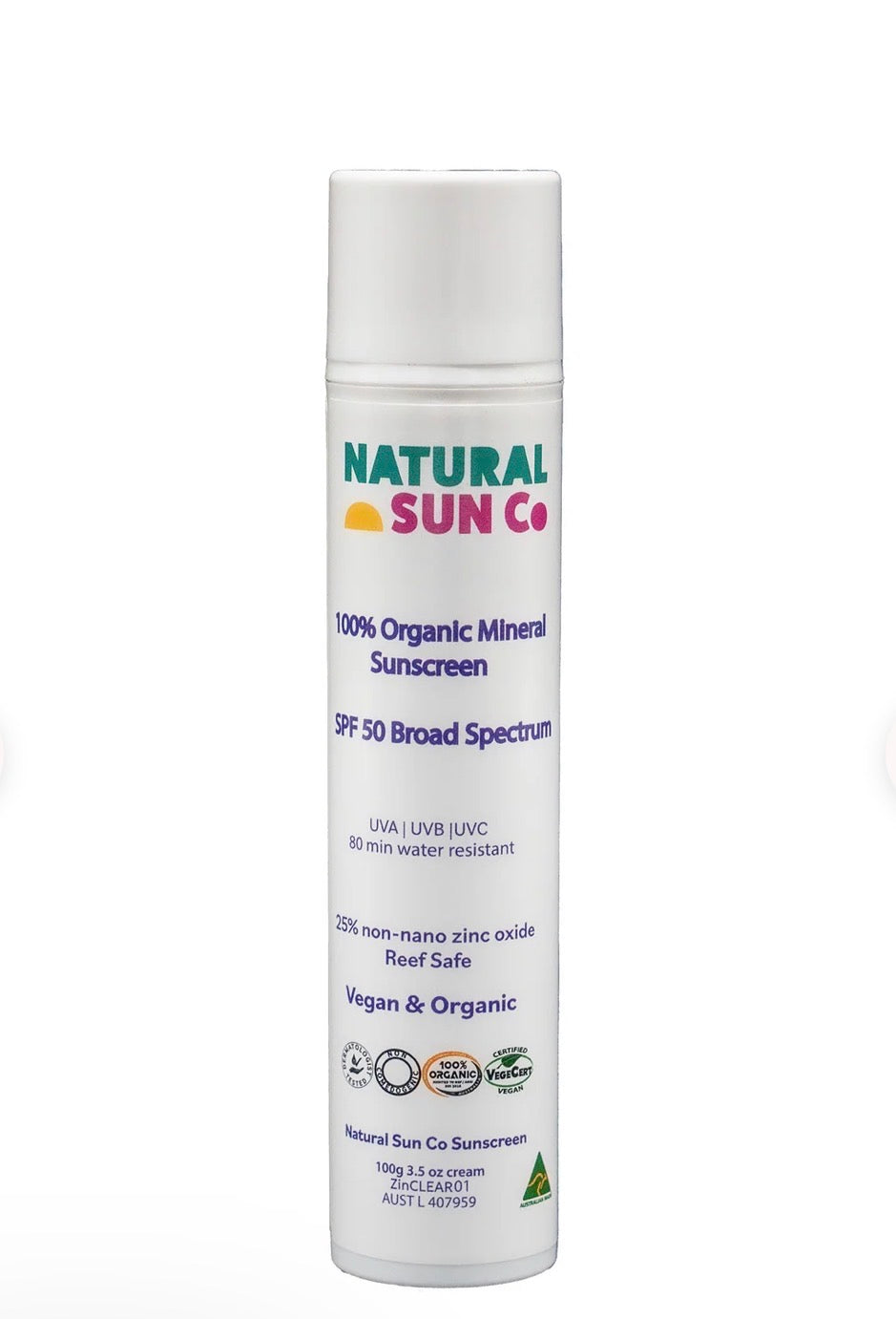 Natural Sun Co sunscreen || organic mineral