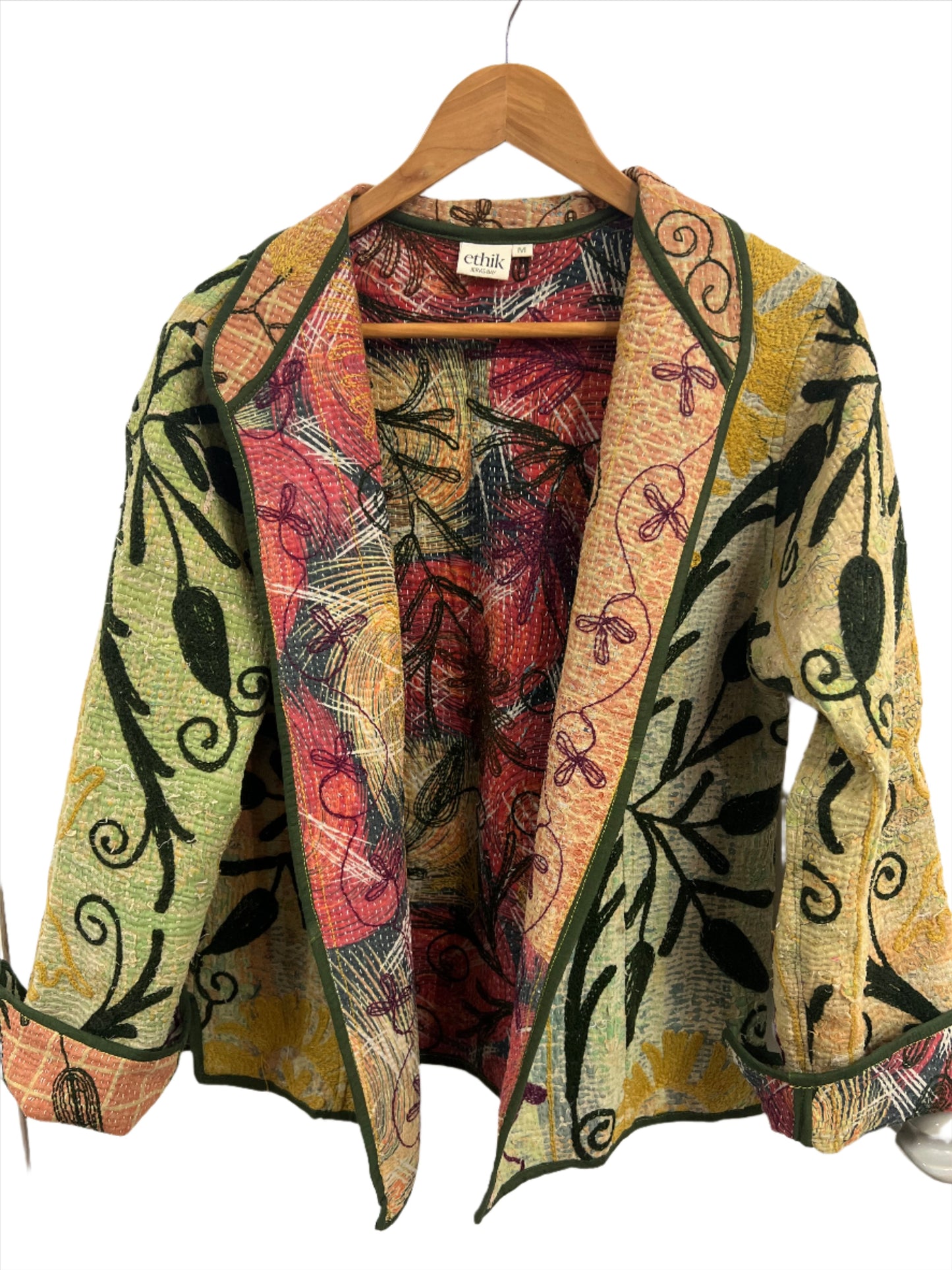 ethik || reversible vintage embroidered kantha jacket