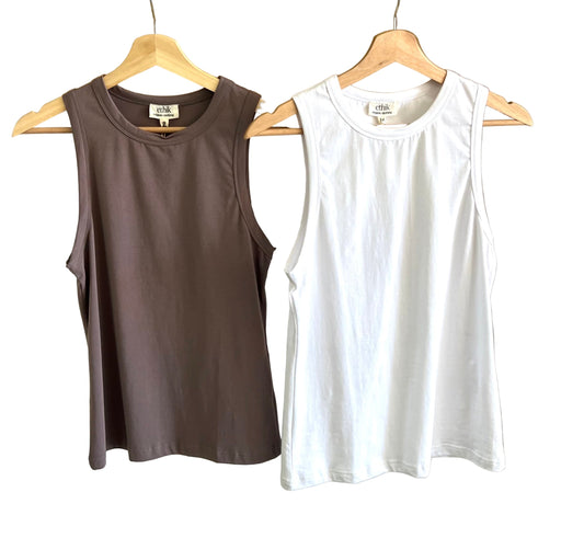 ethik organic cotton || new basic singlet top