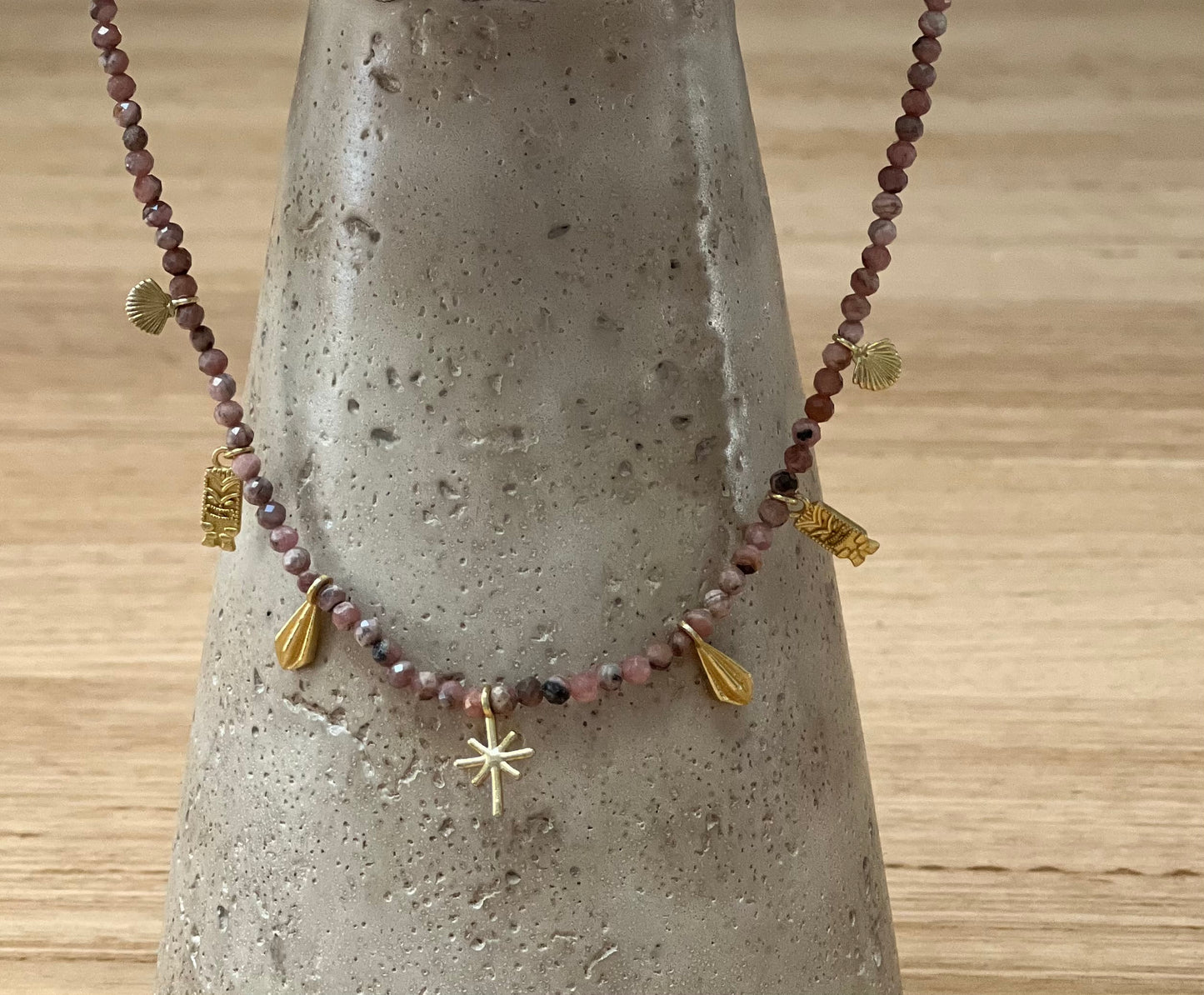 Jaipur gold || 7 charm necklace