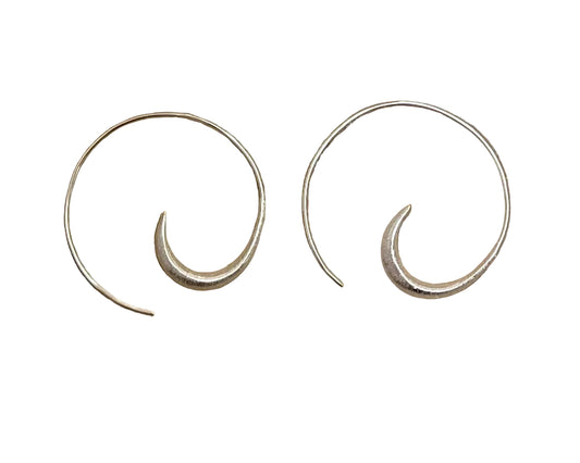 Jaipur silver earrings || hoops