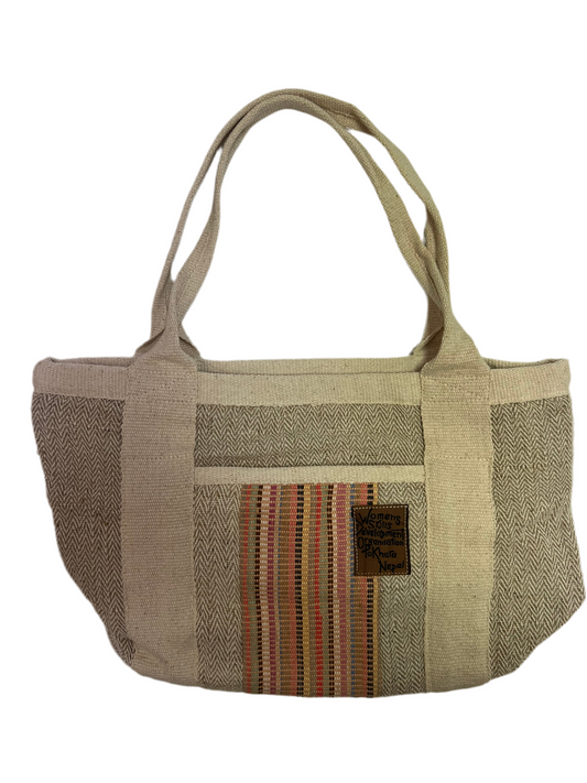 fair trade WSDO || nettle and cotton shoulder bag