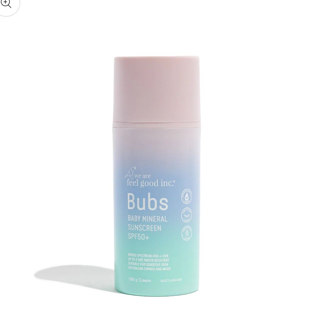we are feel good inc || BUBS baby mineral sunscreen SPF50