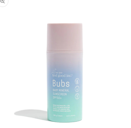 we are feel good inc || BUBS baby mineral sunscreen SPF50