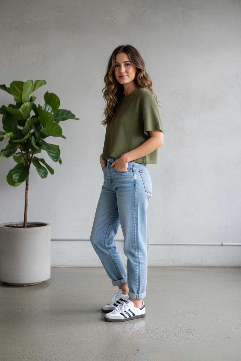 ethik organic cotton || oversized cropped tee