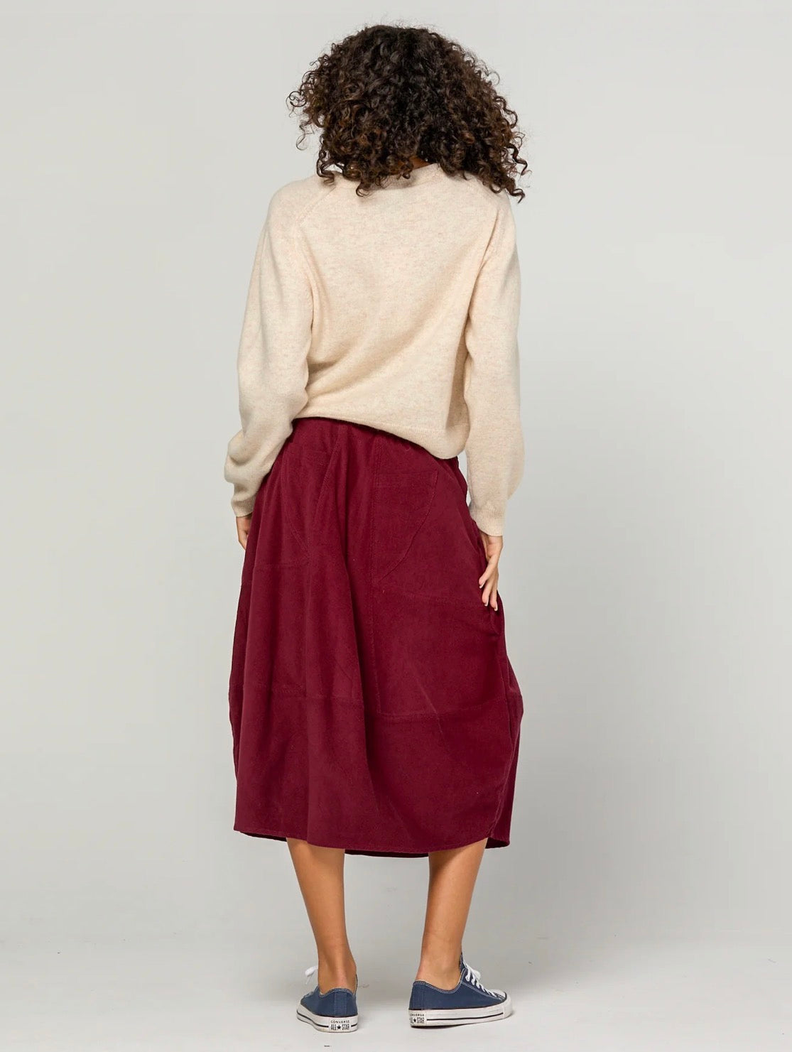boomshankar || guru skirt || corduroy || merlot