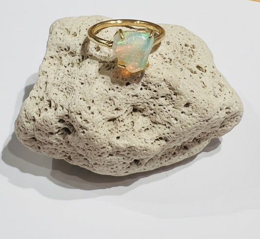 Jaipur gold jewellery || opal claw set ring