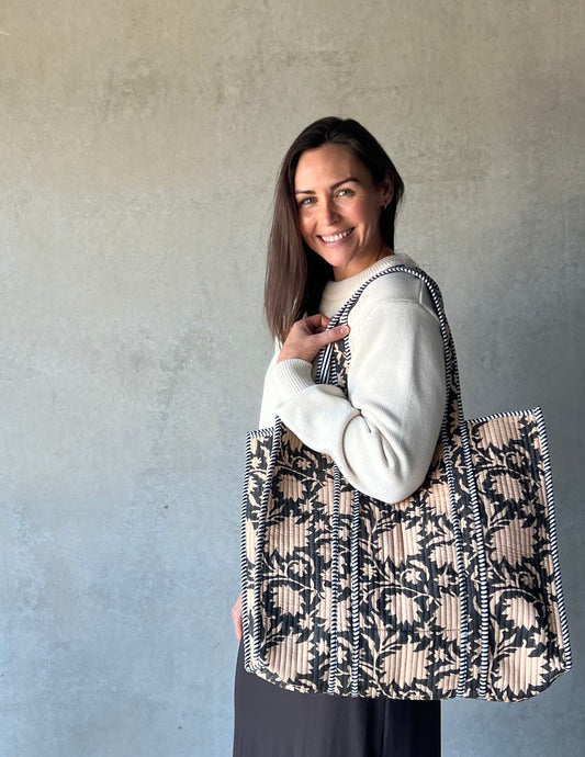 ethik hand block cotton || tote bag