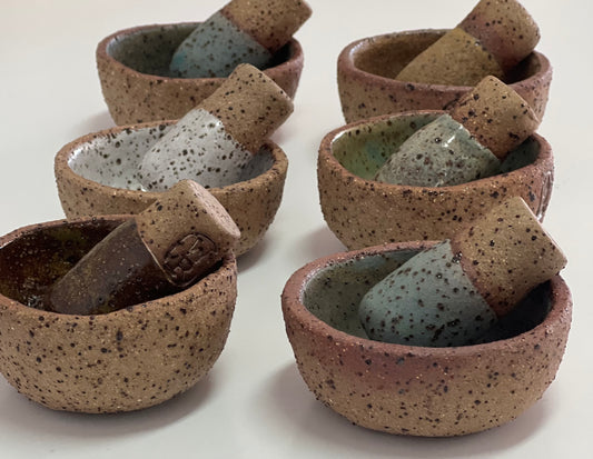 mini ceramic mortar and pestle