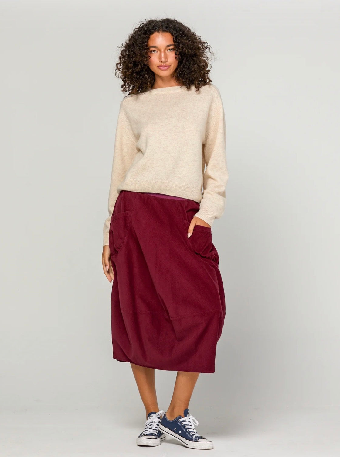boomshankar || guru skirt || corduroy || merlot