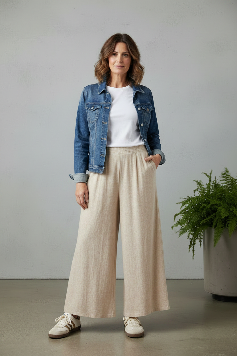 ethik organic cotton || wide leg pants