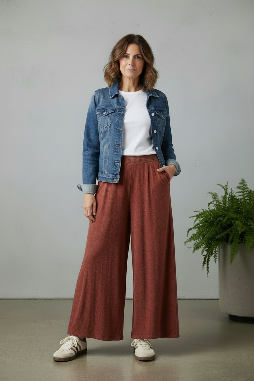ethik organic cotton || wide leg pants
