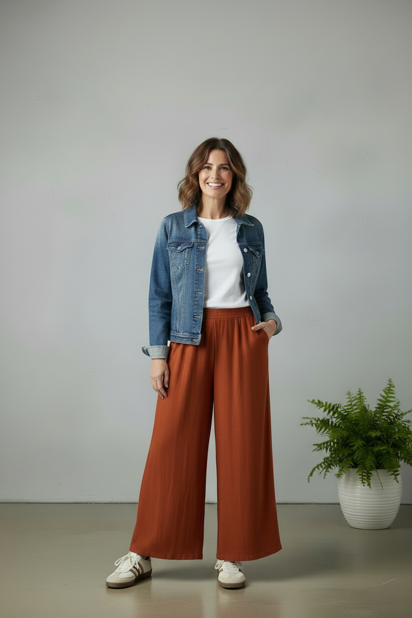 ethik organic cotton || wide leg pants