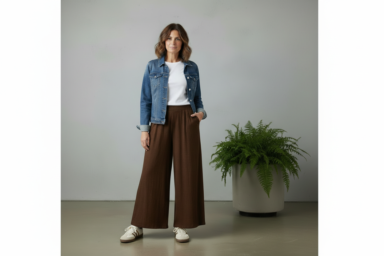 ethik organic cotton || wide leg pants